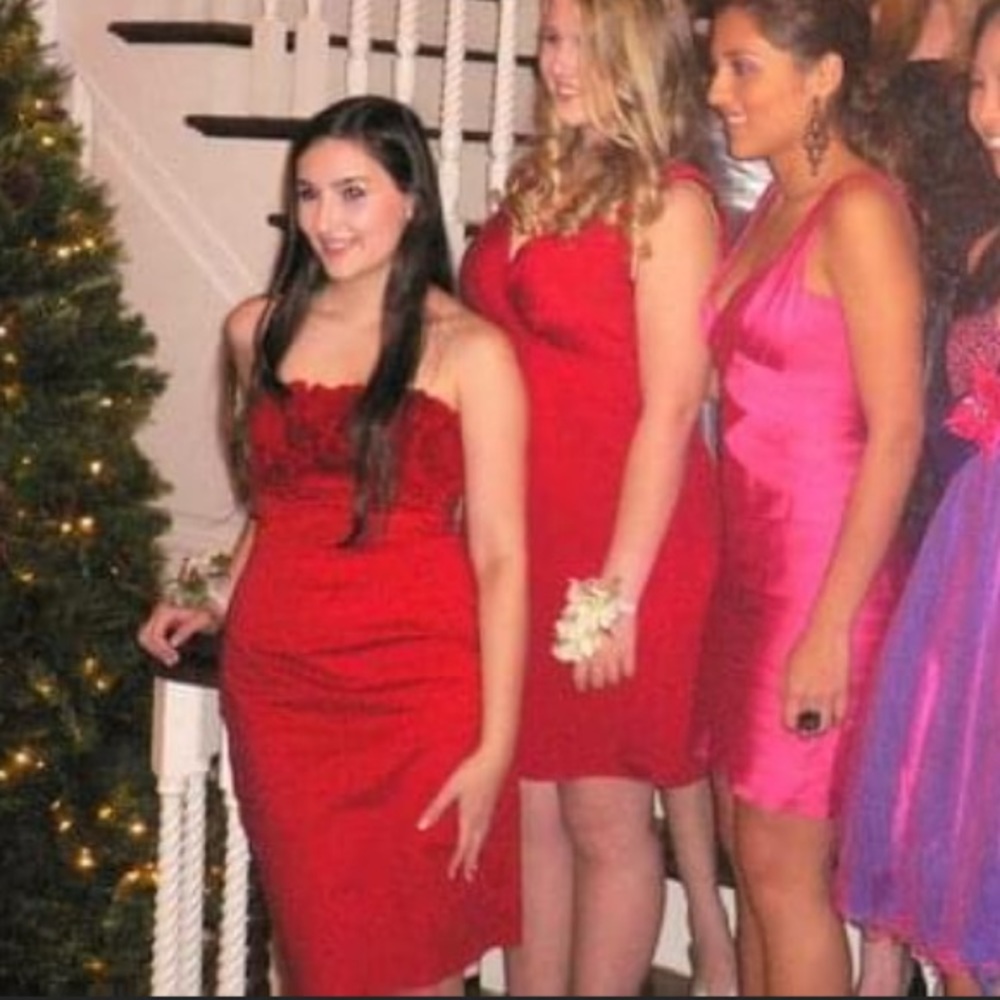 Strapless Red Catherine Malandrino Dress